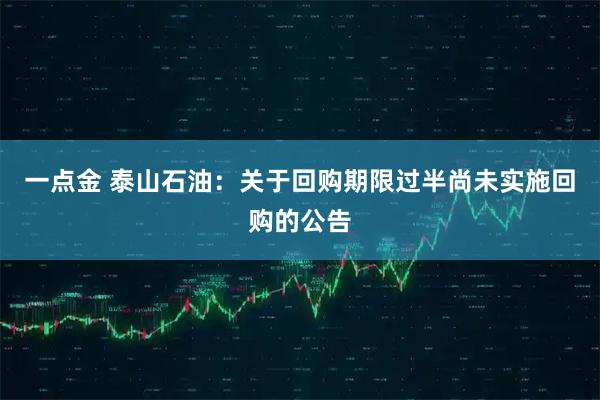 一点金 泰山石油：关于回购期限过半尚未实施回购的公告